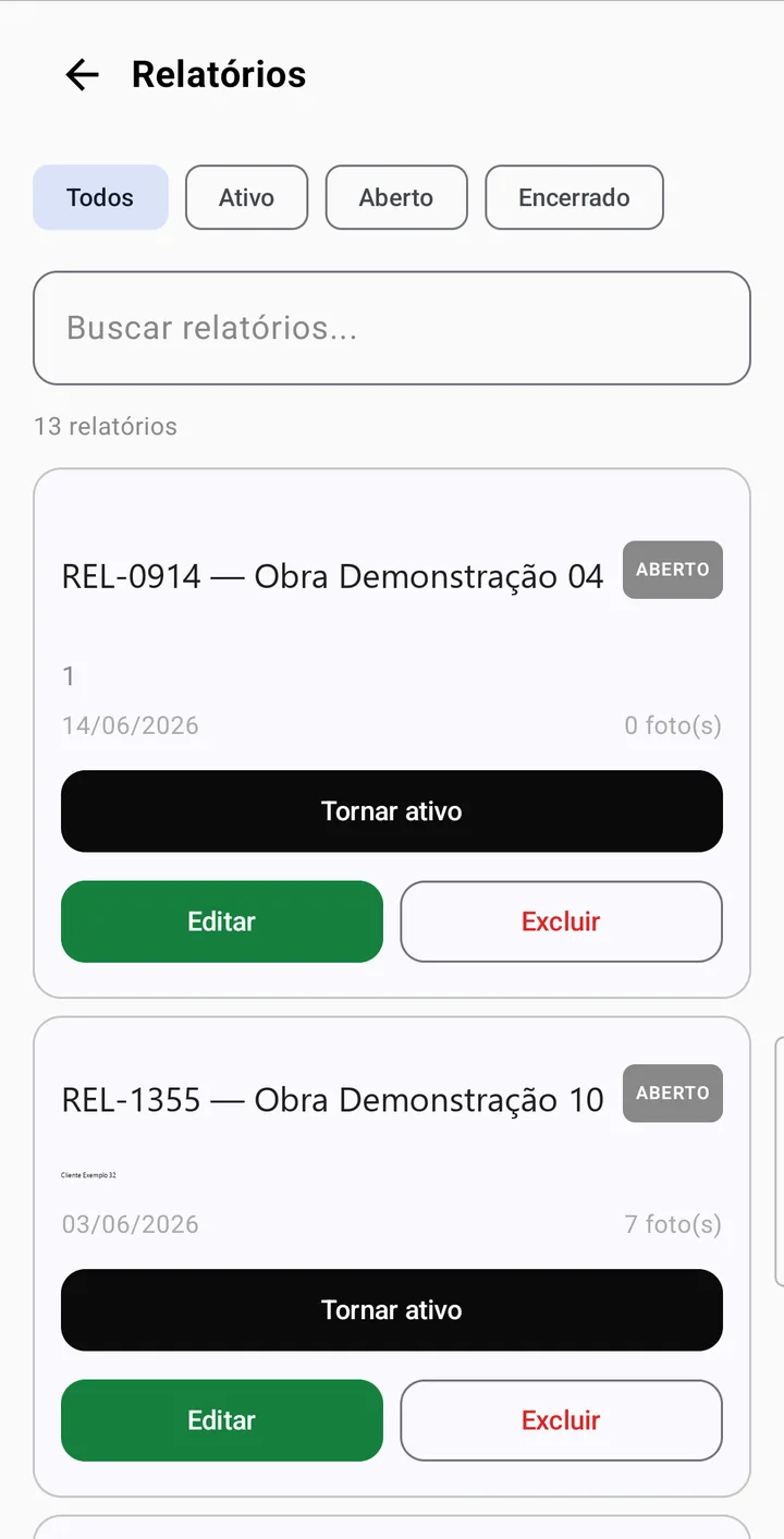 EngReport — Relatórios de Campo